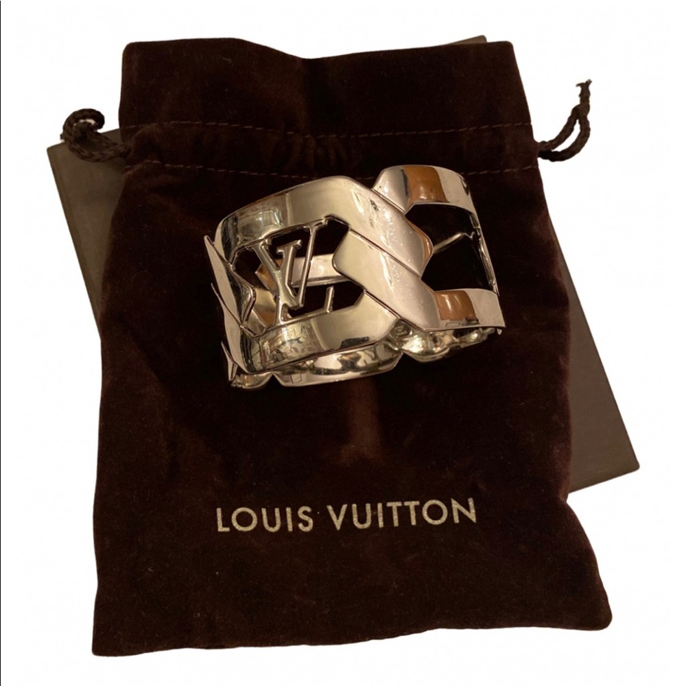 Authentic Louis Vuitton silver bangle